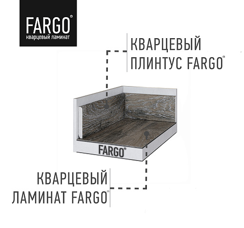Кварцевый плинтус Fargo DL 1603 Дуб Кантри градиент Кварцевый плинтус Fargo DL 1603 Дуб Кантри градиент