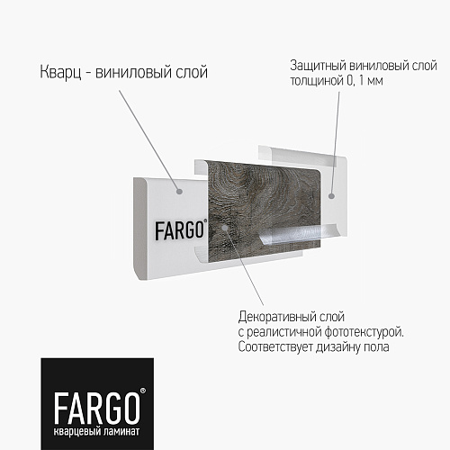 Кварцевый плинтус Fargo 67W951 Дуб Венеция Кварцевый плинтус Fargo 67W951 Дуб Венеция